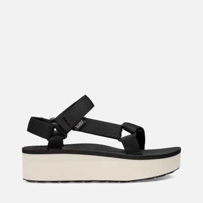 Teva Flatform Universal Women's Black / Beige Sandals CA68560 Canada Clearance